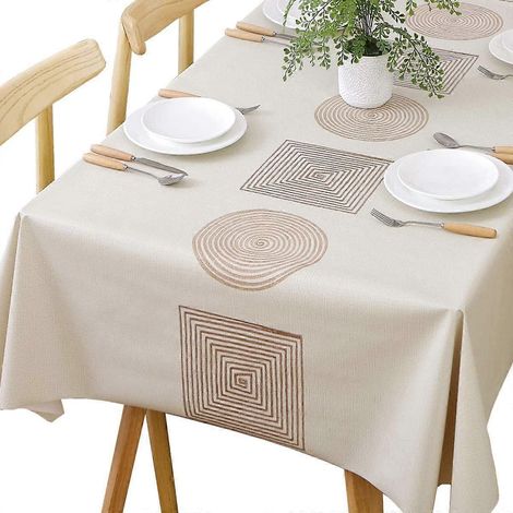 Nappe lavable en PVC imperméable rectangulaire pour protéger votre table (1/5)