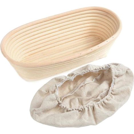 Panier à pain en rotin ovale pour la levée de la pâte
