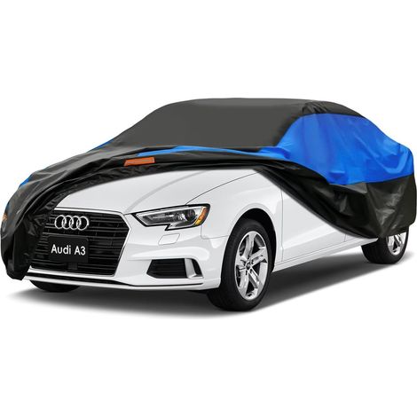 Bâche Voiture Exterieur Respirante, Compatible avec Audi A3 Sedan(2013-2024) Housse de Protection Voiture Extérieur, Toutes Saisons Peuvent Tout Gérer Contre Pluie Soleil Poussière.,Taille pour Audi A (1/5)