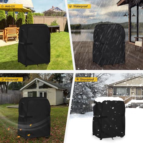Housse Barbecue Exterieur Imperméable avec Sangles Réglables, Résistant au Vent, Anti-UV Tissu Oxford 420D Bache Exterieur, 105x49x102cm (1/4)