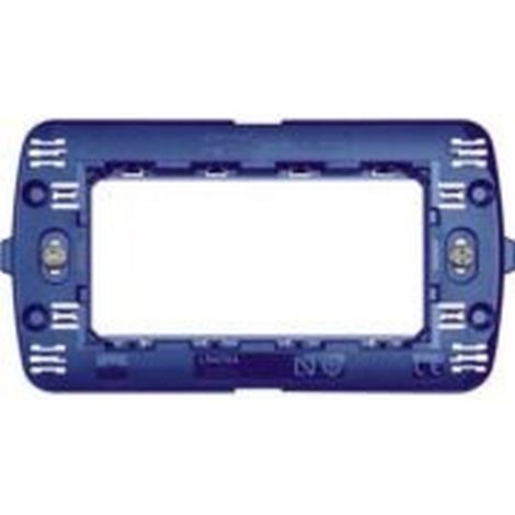 Supporto per placche tonde, quadre e Living International, fissaggio con viti, 4 moduli