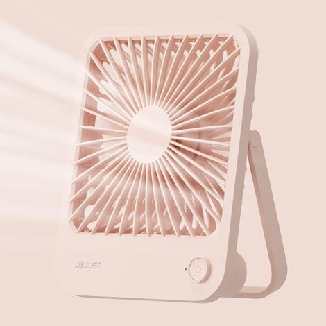 Adatto per JISULIFE Mini Ventilatore Portatile,Piccolo Ventilatore Pieghevole a 180°,Silenzioso 4 Velocità Regolabili,Rosa (1/4)