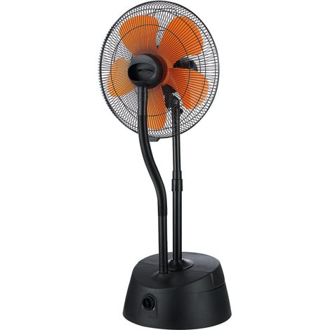 Ventilatore nebulizzatore ø 46 cm nero e arancione con telecomando PURLINE MISTY 10