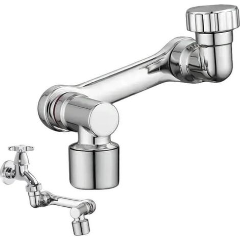 SABIR-Rallonge de robinet, robinet antirouille, accessoire de robinetterie, accessoires de robinetterie pivotants avec filtre anti-éclaboussures (1/4)