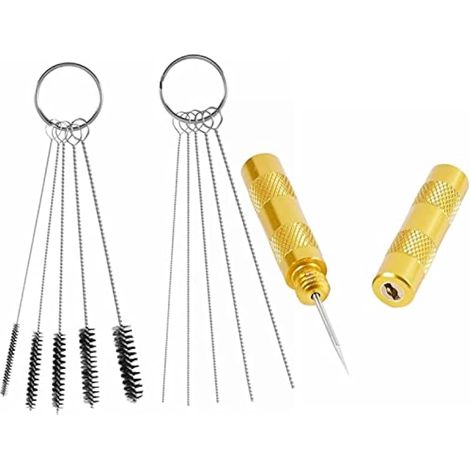 Kit pour le nettoyage et la réparation des pistolets aérographes, avec brosses et aiguilles en acier inoxydable, 3 pièces (1/5)
