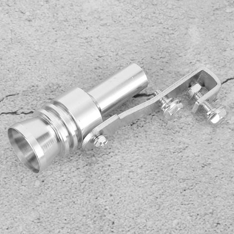 Sifflet d'échappement en alliage d'aluminium argenté pour modification auto (1/5)