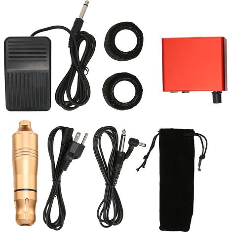 Kit de Tatouage Complet avec Machine Rotative, Alimentation et Pédale - Outils Professionnels pour Artistes (100-230V, Prise US) (1/5)