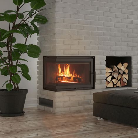 Kamineinsatz Gusseisen KRATKI SIMPLE links 8 kW Ø 200 mit Türfeder (1/5)