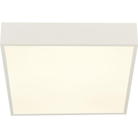 Searchlight Zeus Plafonnier salle de bain carré 1 lumière, blanc IP44 3000K (1/3)