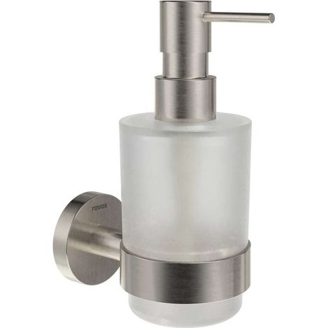 Ravak Kona - Seifenspender mit Halterung, Glas/gebürsteter Edelstahl X07P1297 (1/3)