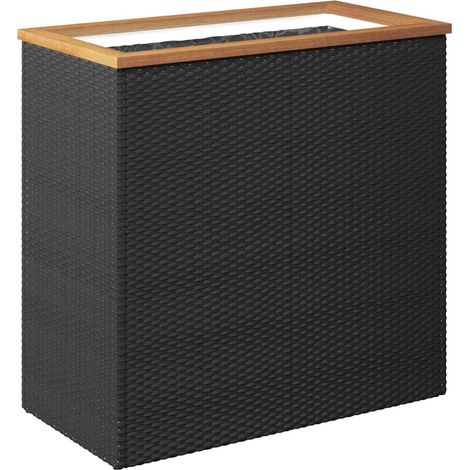 Maison Exclusive - Fioriera Nera 80x40x80 cm in Polyrattan