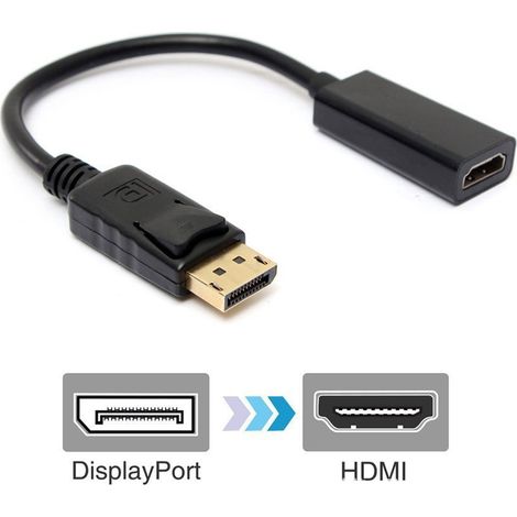 Câble adaptateur DP vers HDMI câble adaptateur DP vers HDMI petit boîtier pour moniteur 1080P (1/5)