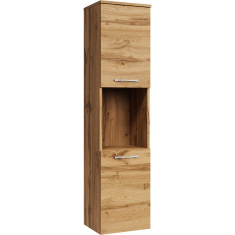 Badezimmer Schrank Montreal 131 cm - Braun – Hängender Hochschra (1/4)