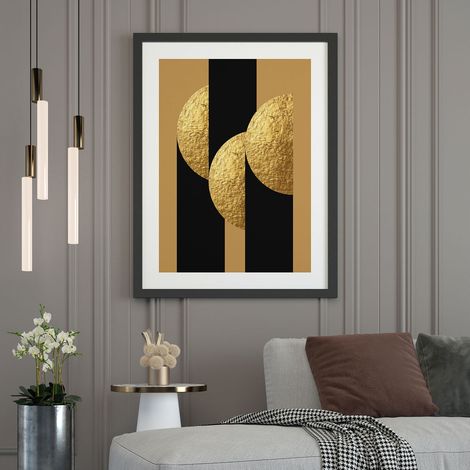 Affiche / Poster - Formes Géométriques - 21x29,7 cm - Bordure Noire et Blanche (1/5)