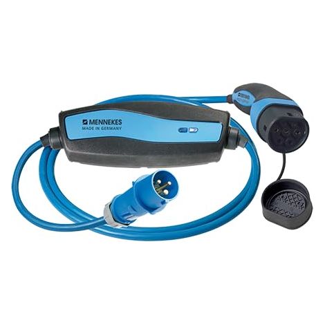 MENNEKES CÂBLE DE CHARGE DE SECOURS E-AUTO 4 M - MODE 2 TYPE 2 16 A POUR VOITURE HYBRIDE ET ÉLECTRIQUE, AVEC CONNECTEUR SCHUKO D