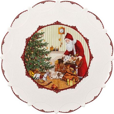 Villeroy & Boch – Assiette ronde en porcelaine 43 cm multicolore – Motif Père Noël – Compatible micro-ondes – 1483322241 (1/4)