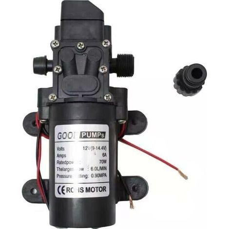 Pompe à eau à membrane haute pression DC 12V pompe électrique auto-amorçante pour caravane bateau nettoyage lavage et irrigation de jardin (1/4)