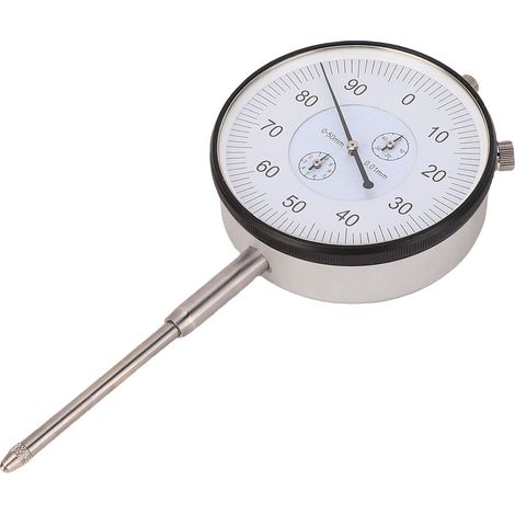 Indicateur à Cadran de 0,01 Mm, Jauge à Cadran Mécanique Antichoc, Jauge de Mouvement en Laiton avec Pièces en Acier Inoxydable, pour un Usinage Précis dans la Fabrication de Machines, Moules (1/4)