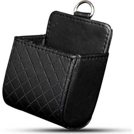 Sac De Rangement Pour Voiture - Crochet Pour Grille De Ventilation - 8 8 X 5 6 X 11 Cm - Noir - 1 Pièce