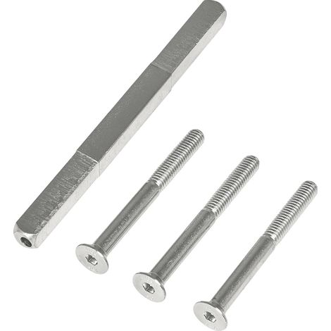 Profilstift für TS 66-75  Drückerstift mit Schrauben Vierkant 8 / 8,5  Stahl verzinkt