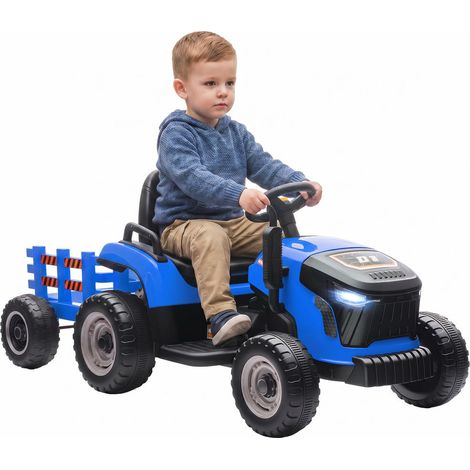 Transport de jouets et jeux de rôle, voiture électrique enfant 139x58x55 cm bleu pour ferme et construction (1/5)