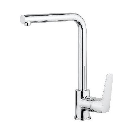 MITIGEUR MONOCOMMANDE ÉVIER LIGNE SPARTACO Dimensions : Chrome
