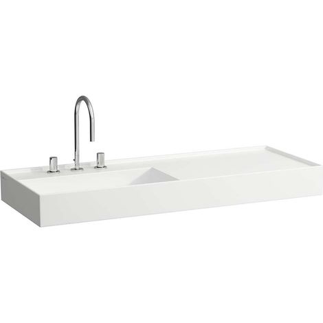 LAUFEN Kartell lavabo, bajo encimera, repisa derecha, 3 agujeros (1/5)