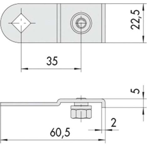 Sbalzo Aste Mm 60,5 Pz 2 06418-00-0 Cisa