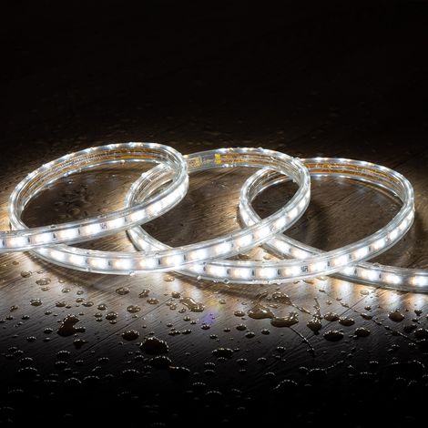 Tira LED CCT 220V 120 LED/m 10W/m 900lm/m Ancho 14mm Corte 100cm IP65 a Medida 25 m