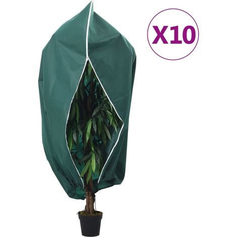 Wintervlies mit Reißverschluss 10 Stk. 70 g/m² 1,55x1,55 m