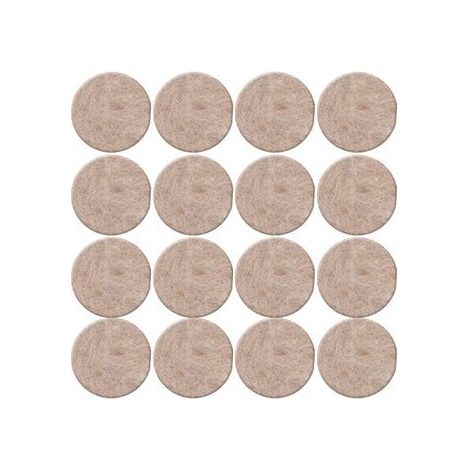 Confezione da 16 feltri adesivi in lana, SCOTCH, diam. 17mm, beige SCOTCH