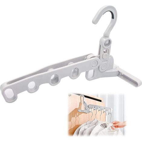 Pliant Cintre Mural Vêtements Porte  1 pièce ABS Cintre Mural Rabattable Porte Manteaux Pliant Mural Suspendus Support Vêtements pour Chambre Salon Balcon, pour Étendoir Suspendu, Fixé au Dessus