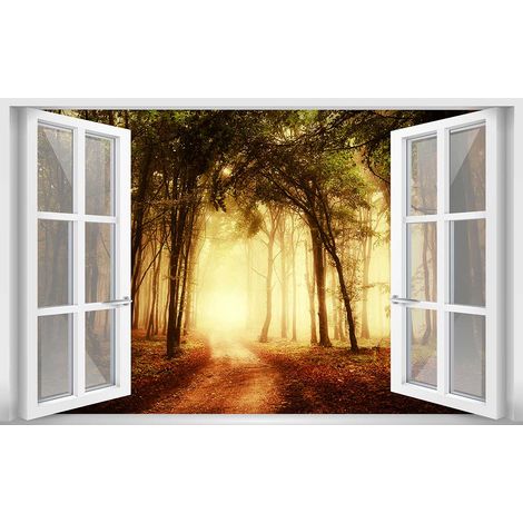 Tableau Paysage Sous Bois Enchanté  - Made in France - 80x50cm Toile imprimée (1/5)