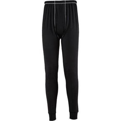 Leggings anti-bacterias Base Pro, puntadas de color a contraste B151 L Negro