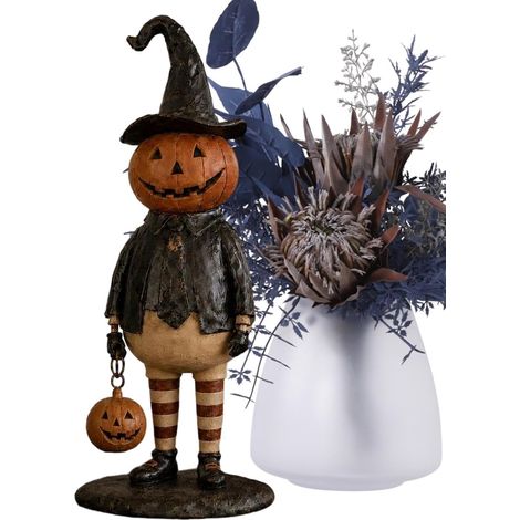 Statue De Décoration Rétro À LED Avec Lanterne À Main Figurine Tête De Idéal Pour Chambre D'Enfant, Salon, Cheminée, Table Basse, Étagère, Table De Chevet (1/5)