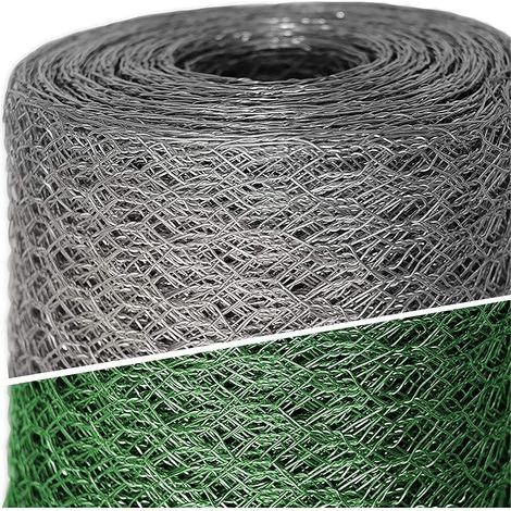 Aougo – Grillage rigide à poules 1m x 15m – Maille hexagonale 25mm – Acier galvanisé triple torsion pour volières et clôtures (1/5)