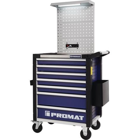 Servante d'atelier PLUS l.788xP471xH969 mm 400 kg 7 tiroirs non équipé PROMAT (1/4)