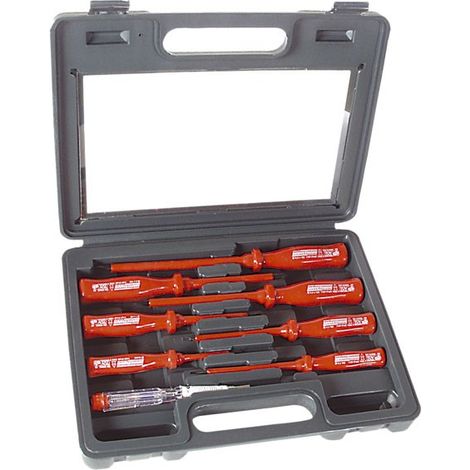 Schraubendreher für Elektriker 1000V, 8er-Set - Mannesmann M1187-8-PL