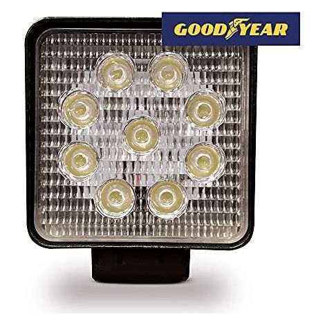 Faro da lavoro quadrato 9 LED 27w 10-80v 2150lm 60º GOODYEAR (1/3)