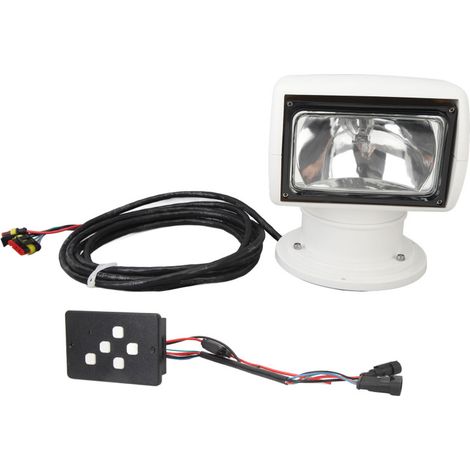 Faro nautico da 100W, rotazione a 355°, impermeabile IP66, portatile, alogeno, con telecomando, per yacht e pescherecci. (1/5)