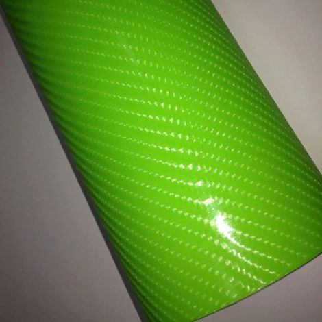 (Vert - 40 cm x 152 cm) Autocollant et stickers pour voiture en vinyle imitation fibre de carbone blanc 4D semi-brillant (1/4)
