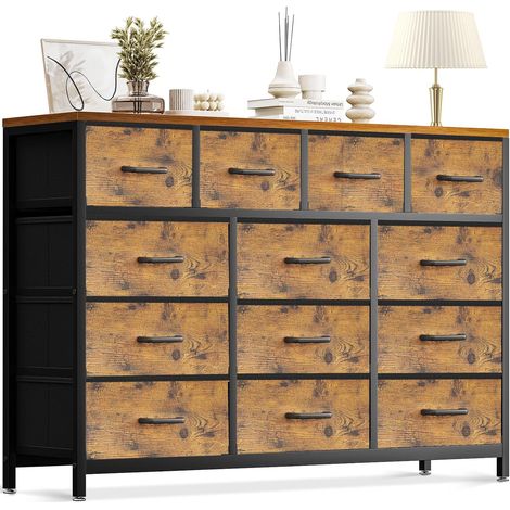Grande Commode Chambre Adulte, Commode 13 Tissu Tiroirs (1/5)