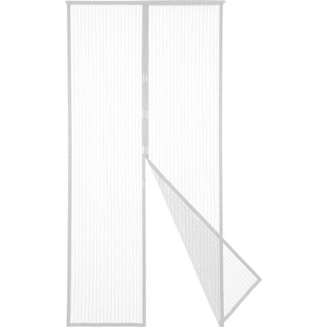 2pz Mosquitera Cierre Magnético Imán 140x245 para Casa Camping Ventanas  Color: Blanco