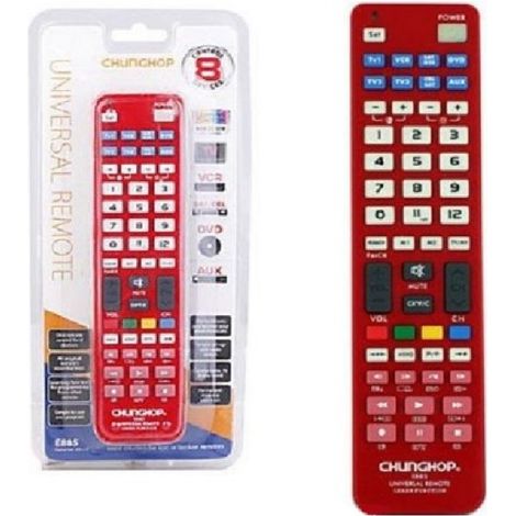 TELECOMANDO UNIVERSALE 8 IN 1 CHUNGHOP E885 TELEVISIONE DVB-T SAT DVD VCR TV