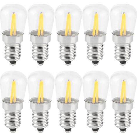 Ampoule LED E14 à filament court, mini-ampoule E14, 1,5 W, 230 V CA, pour éclairage domestique, automobile, armoire, hôtel. (1/5)