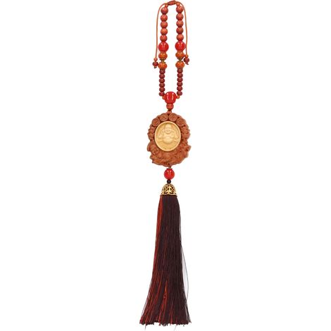 Porte-Bonheur Bouddha Maitreya Jaune Pendentif Rétroviseur Auto Résistant à l'Usure Déco Intérieur Voiture Chambre Salon Balcon (1/5)