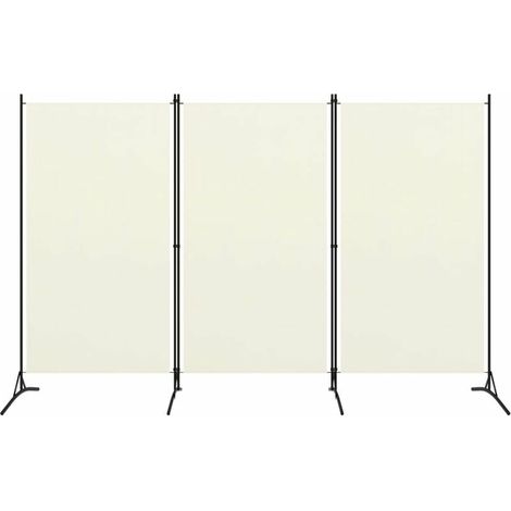 Cloison de separation 3 panneaux Blanc 260x180 cm (1/5)