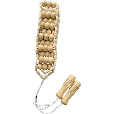 Rouleau de massage en bois avec poignée améliorée, corde et outil de massage en bois pour soulager la cellulite, les douleurs au cou, aux jambes et au dos - FFY (1/4)