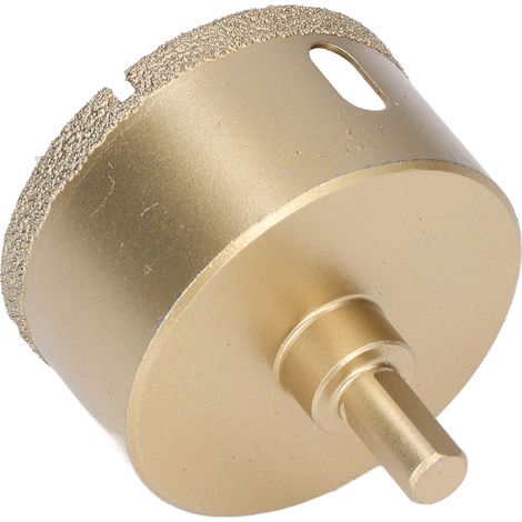 Scie cloche diamantée en acier au carbone, foret à perçage pour carrelage, porcelaine et verre, queue triangulaire, 65 mm (1/5)
