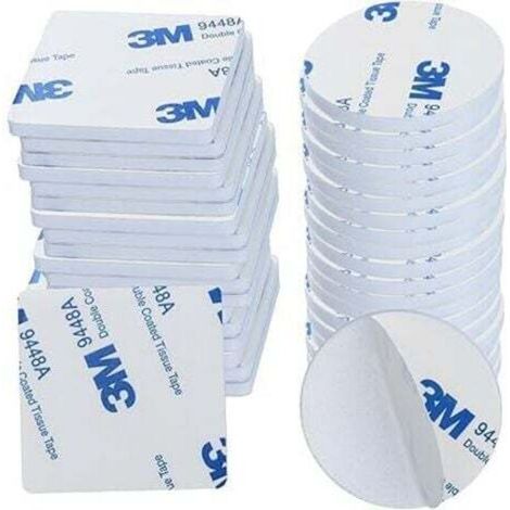 40 pieces of extra strong double-sided foam adhesive, 3M waterproof double-sided adhesive pads, suitable for home, office, square, round and rectangular shapes